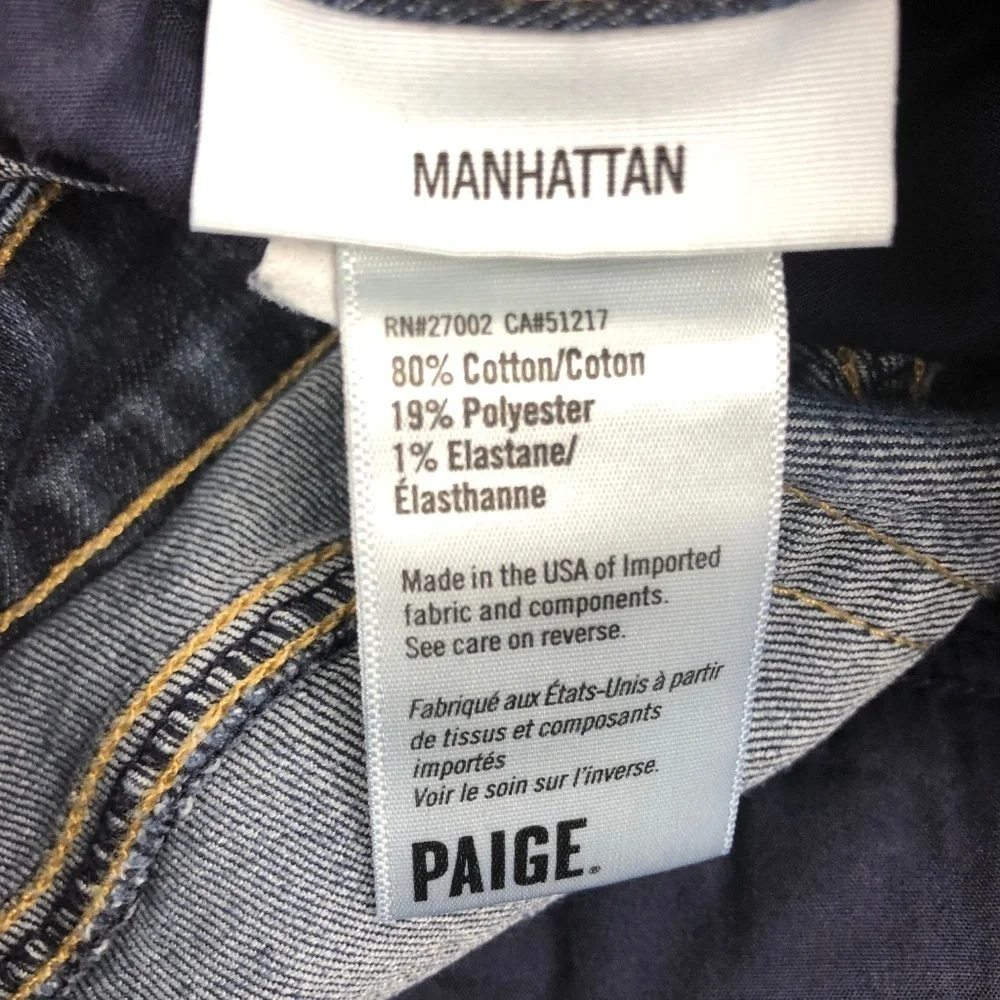 Paige Manhattan Slim Bootcut Jeans Leyland 26